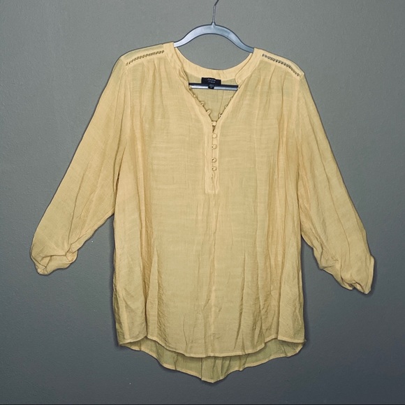 COMO yellow light weight 2x blouse - Picture 4 of 9